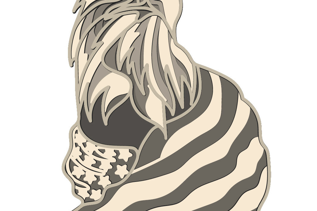 Intra απο ξύλο plywood 3mm-4mm πάχος 3D Eagle Multilayer /Papercut/ Δίασταση 30x20 cm INTRAFABR-65814684