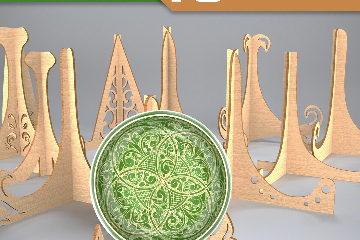 Σετ των 2 Intra απο ξύλο plywood 3mm-4mm πάχος 3D Easel Stand. Δίασταση 30x20 cm INTRAFABR-82534517