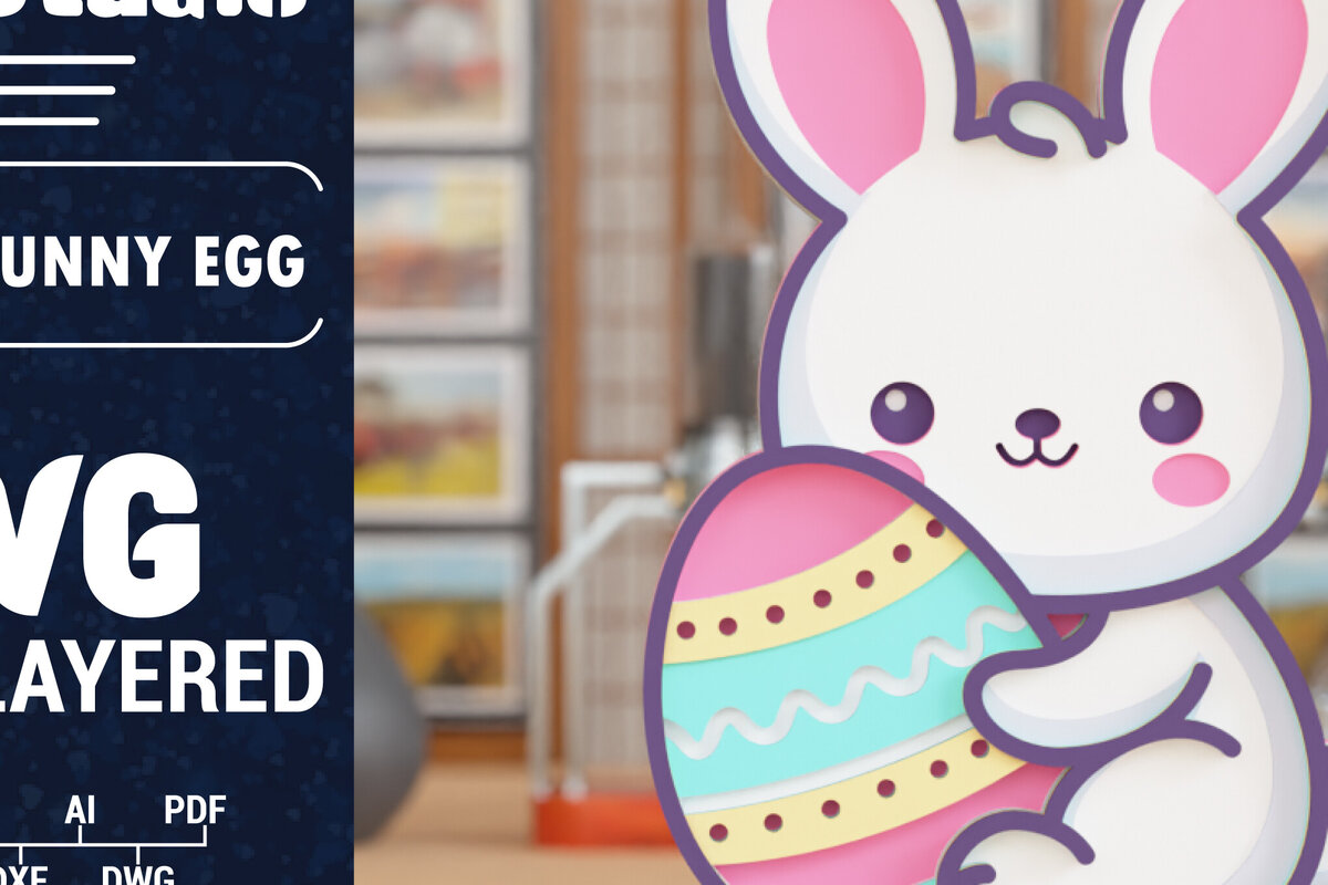 Σετ των 2 Intra απο ξύλο plywood 3mm-4mm πάχος Τρισδιάστατη πολλαπλών στρώσεων πασχαλινών αυγών Δίασταση 1500x1500 cm INTRAFABR-118346497