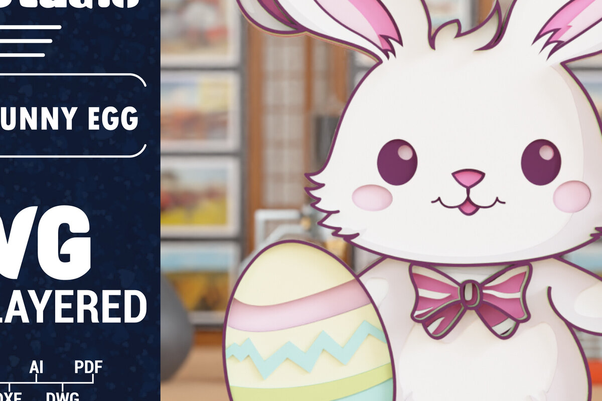 Σετ των 2 Intra απο ξύλο plywood 3mm-4mm πάχος Τρισδιάστατη πολλαπλών στρώσεων πασχαλινών αυγών Δίασταση 1500x1500 cm INTRAFABR-118210995