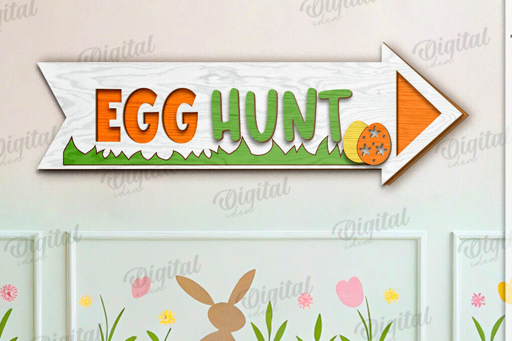 Intra απο ξύλο plywood 3mm-4mm πάχος τρισδιάστατης πασχαλινής κατευθυντικής πινακίδας Δίασταση 15x15 cm INTRAFABR-118208497