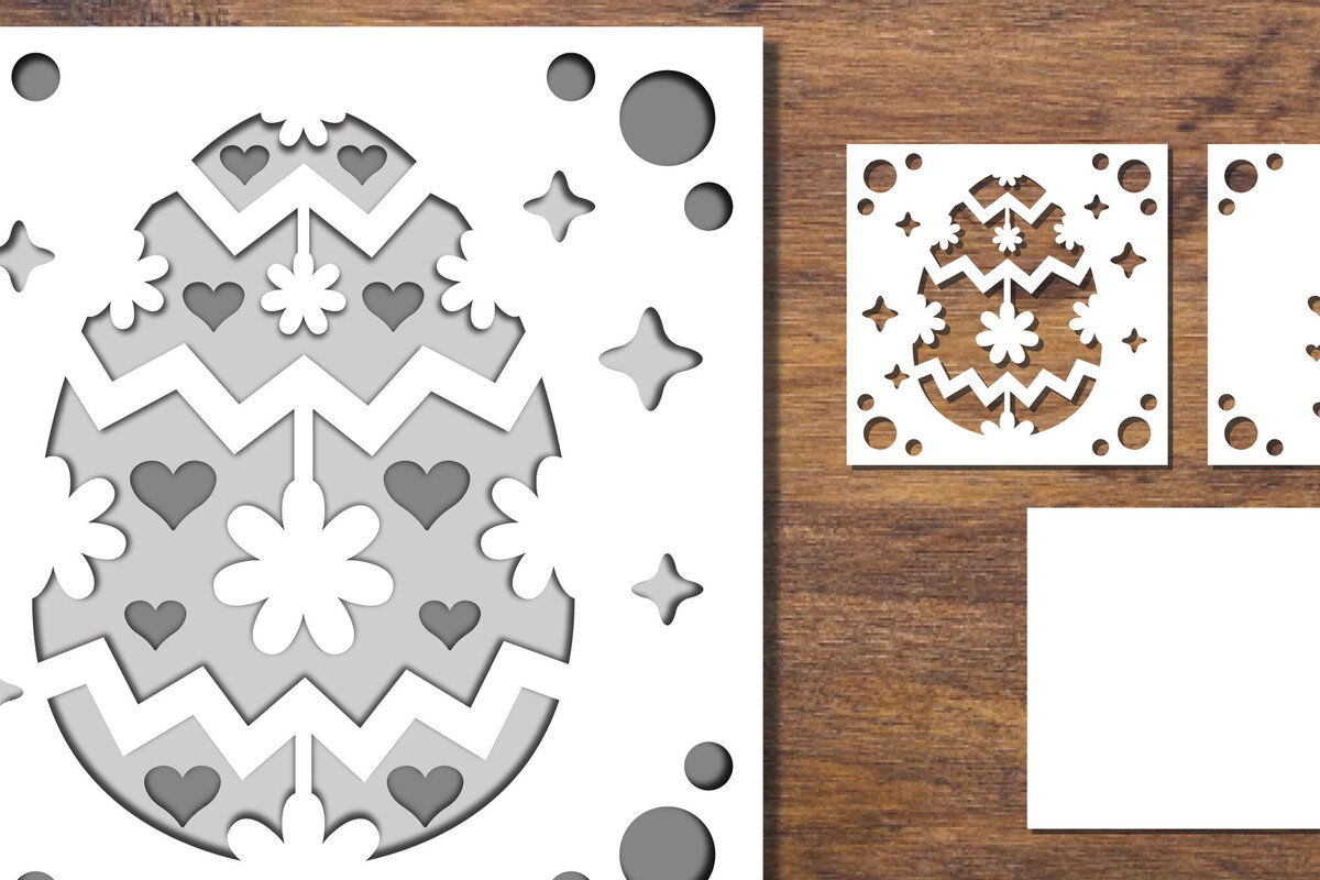 Intra απο ξύλο plywood 3mm-4mm πάχος 3D Papercut με στρώσεις πασχαλινών αυγών 1 Δίασταση 15x15 cm INTRAFABR-91774060