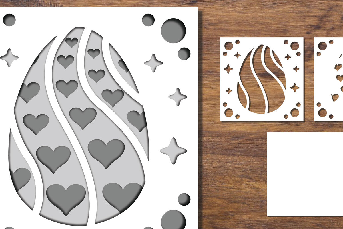 Σετ των 2 Intra απο ξύλο plywood 3mm-4mm πάχος 3D Papercut με στρώσεις Πασχαλινών αυγών 4 Δίασταση 15x15 cm INTRAFABR-91774244