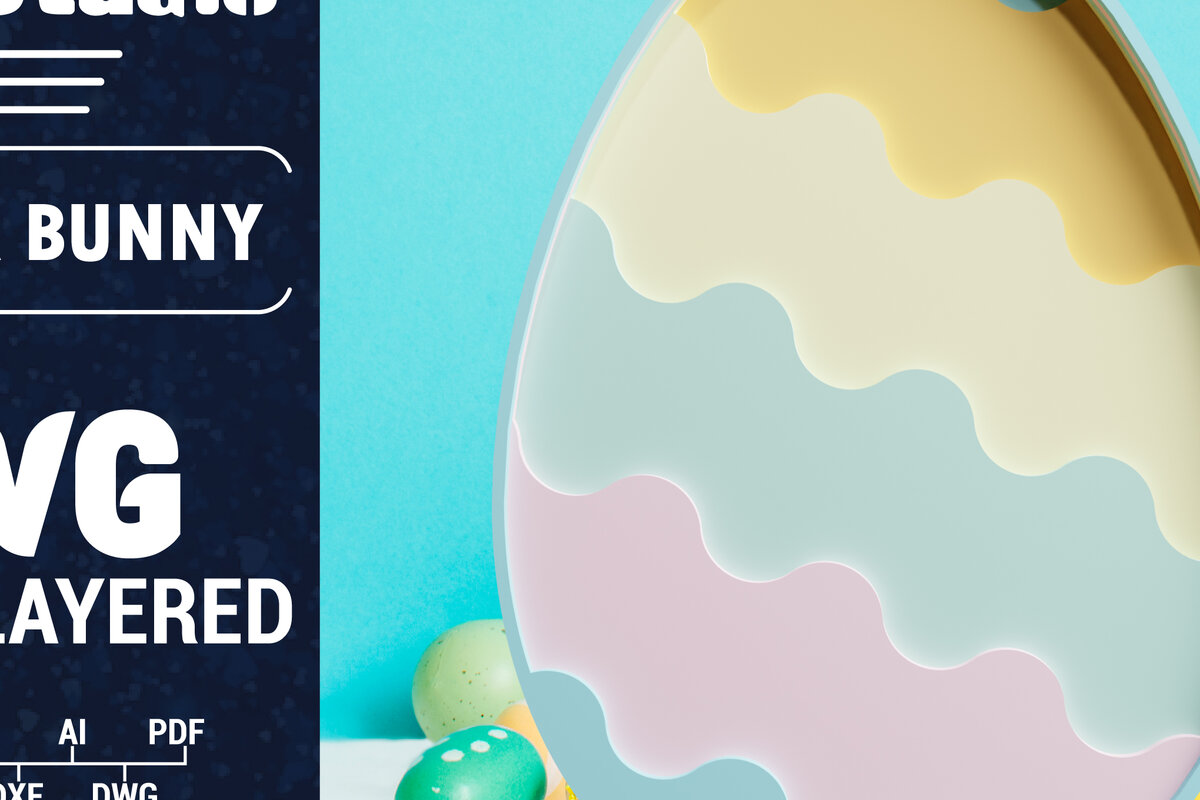 Σετ των 2 Intra απο ξύλο plywood 3mm-4mm πάχος 3D Πασχαλινό αυγό πολλαπλών στρώσεων χαρτί κοπής Δίασταση 1200x1200 cm INTRAFABR-61553663