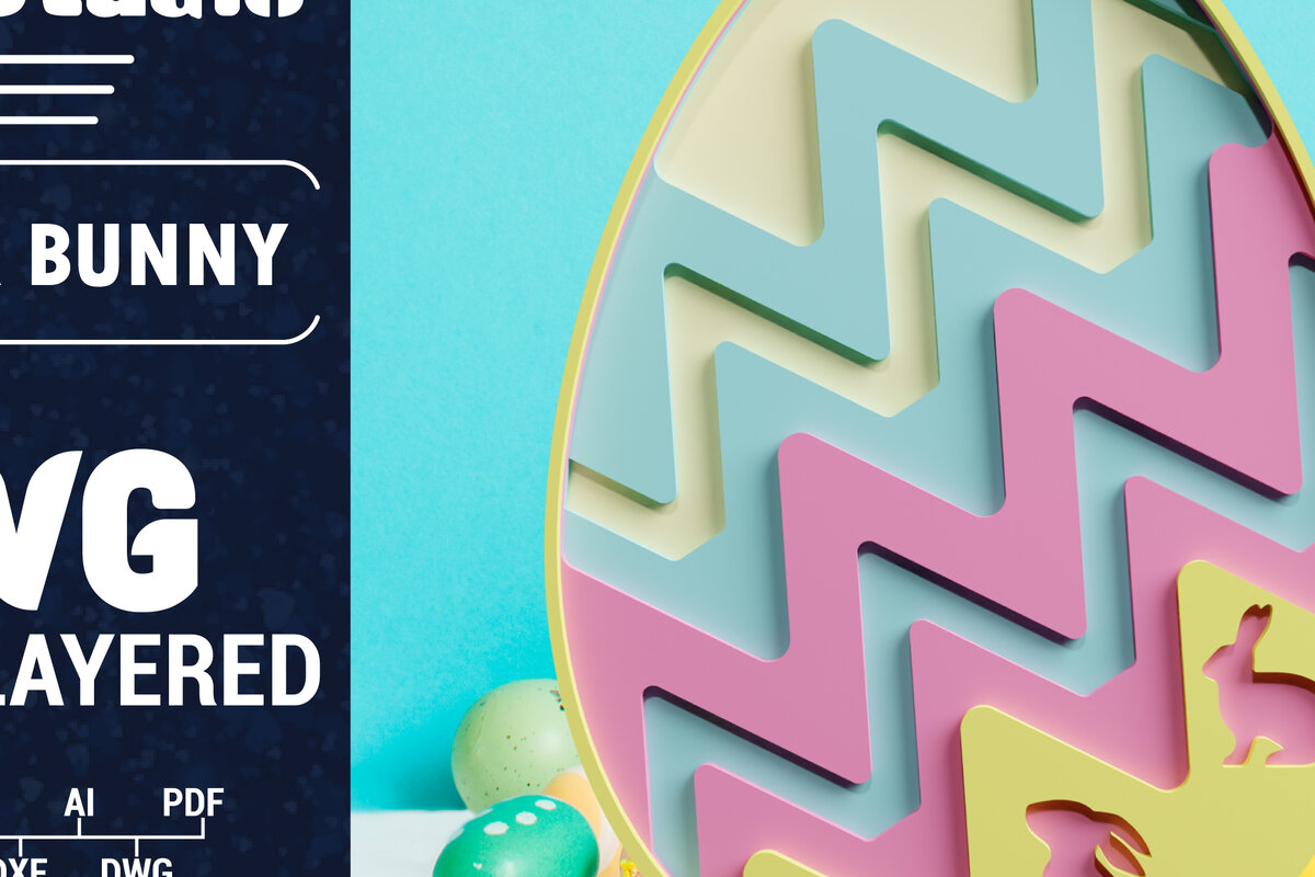 Σετ των 2 Intra απο ξύλο plywood 3mm-4mm πάχος 3D Πασχαλινό αυγό πολλαπλών στρώσεων χαρτί κοπής Δίασταση 1200x1200 cm INTRAFABR-61553695