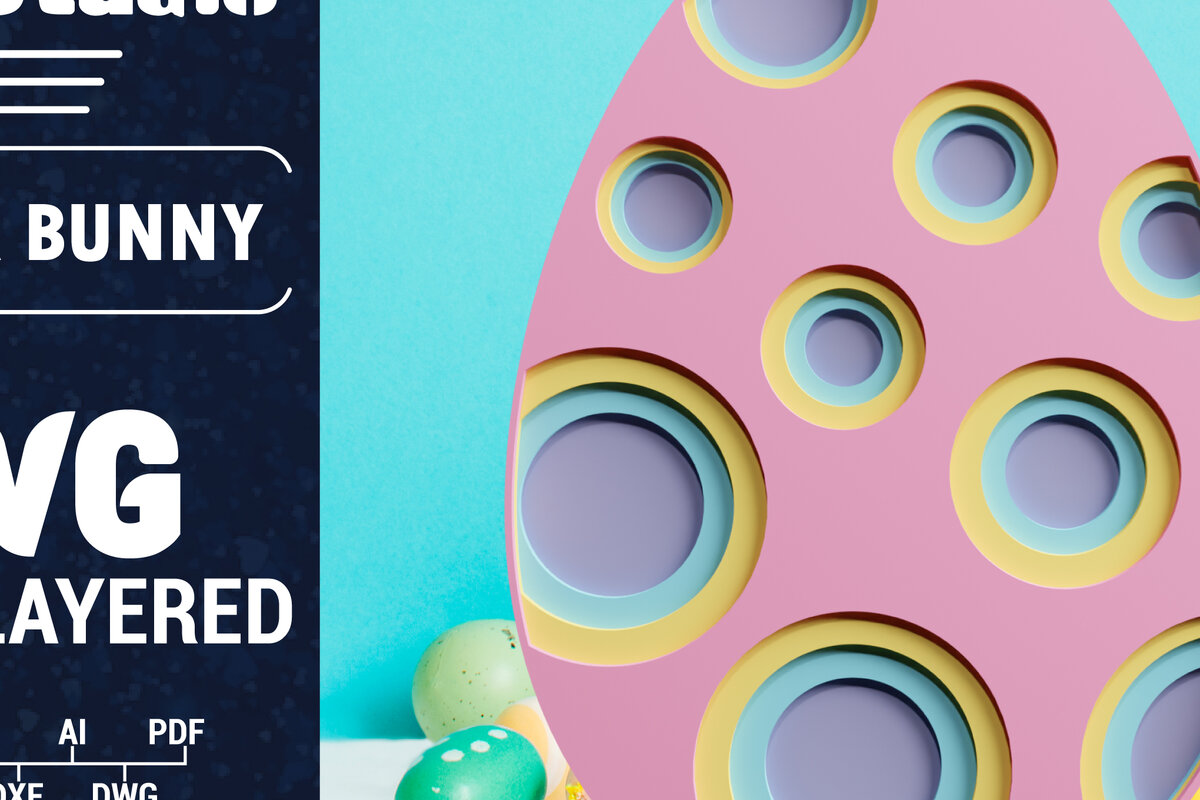 Σετ των 3 Intra απο ξύλο plywood 3mm-4mm πάχος 3D Πασχαλινό αυγό πολλαπλών στρώσεων χαρτί κοπής Δίασταση 1200x1200 cm INTRAFABR-61553800