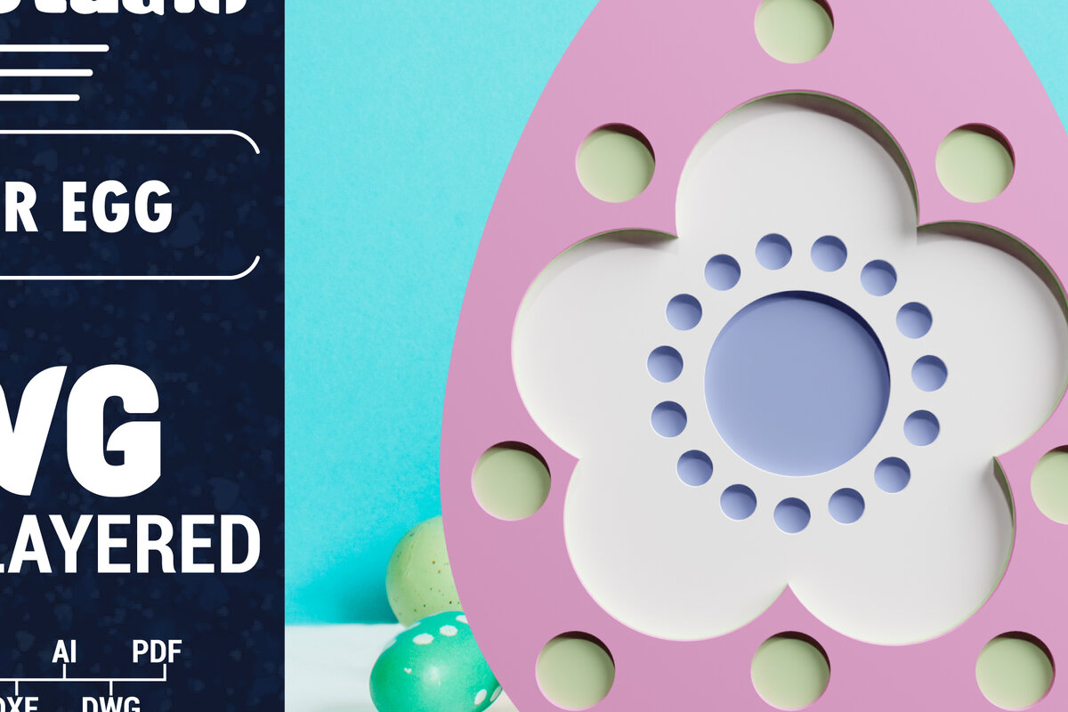 Σετ των 2 Intra απο ξύλο plywood 3mm-4mm πάχος 3D Πασχαλινό αυγό πολλαπλών στρώσεων χαρτί κοπής Δίασταση 1200x1200 cm INTRAFABR-61851631