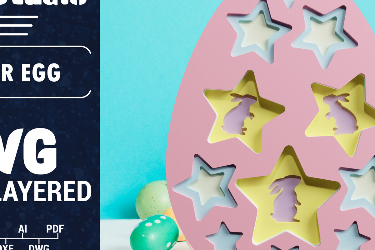 Σετ των 2 Intra απο ξύλο plywood 3mm-4mm πάχος Τρισδιάστατο χαρτί πολλαπλών στρώσεων Πασχαλινό αυγό Δίασταση 1200x1200 cm INTRAFABR-61553406