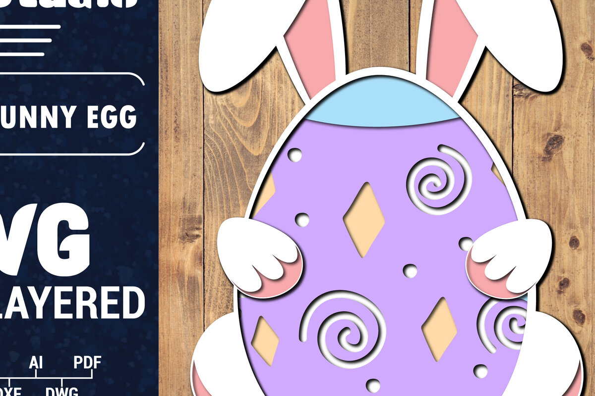 Intra απο ξύλο plywood 3mm-4mm πάχος 3D Πασχαλινό αυγό πολλαπλών στρώσεων PaperCut Δίασταση 1500x1500 cm INTRAFABR-91113569