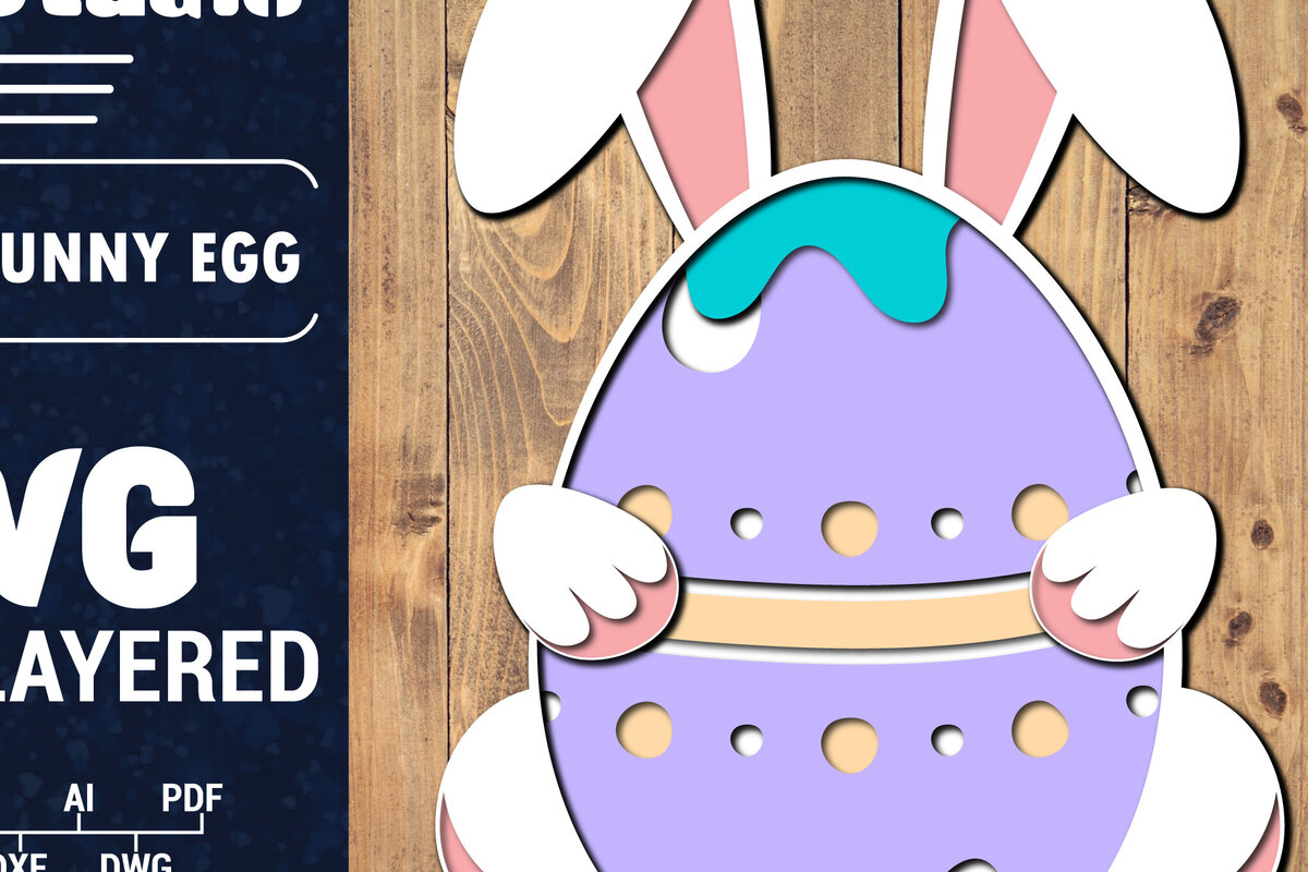 Σετ των 2 Intra απο ξύλο plywood 3mm-4mm πάχος 3D Πασχαλινό αυγό Πολυστρωματικό PaperCut 13 Δίασταση 1500x1500 cm INTRAFABR-91165995