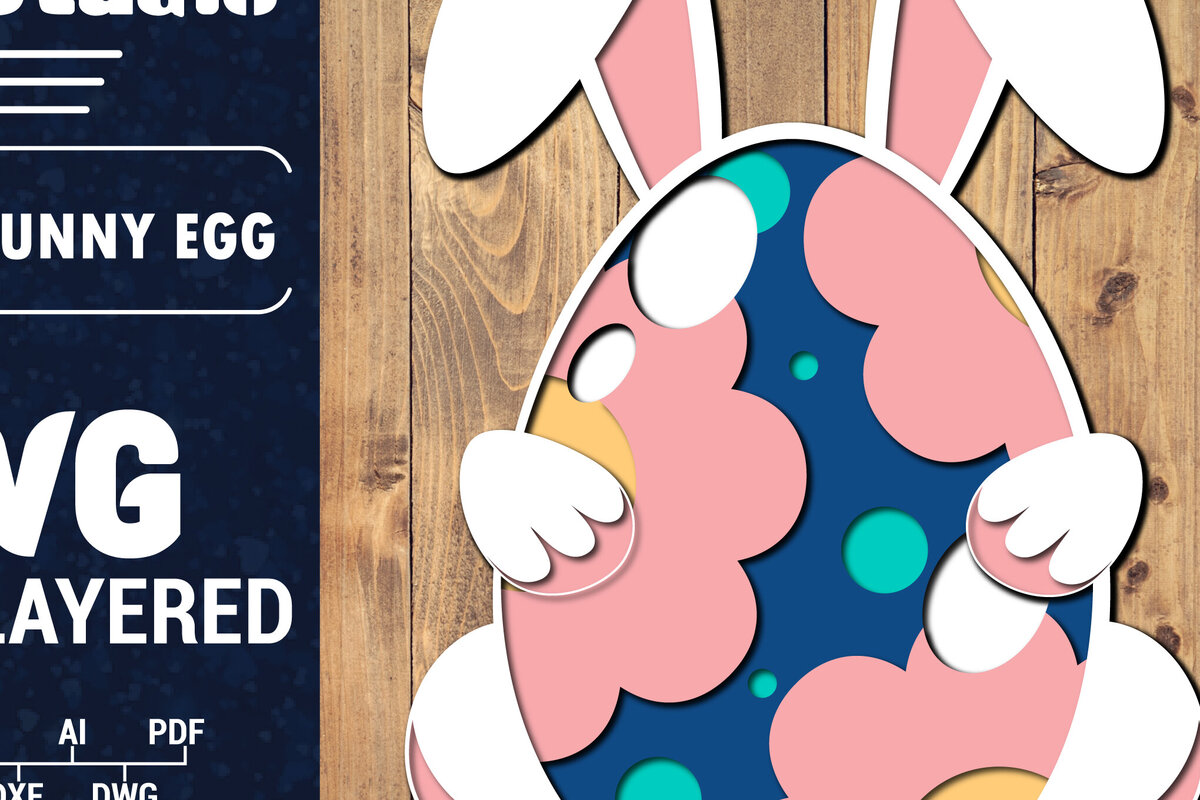 Σετ των 2 Intra απο ξύλο plywood 3mm-4mm πάχος 3D Πασχαλινό Αυγό Πολυστρωματικό PaperCut 16 Δίασταση 1500x1500 cm INTRAFABR-91166008