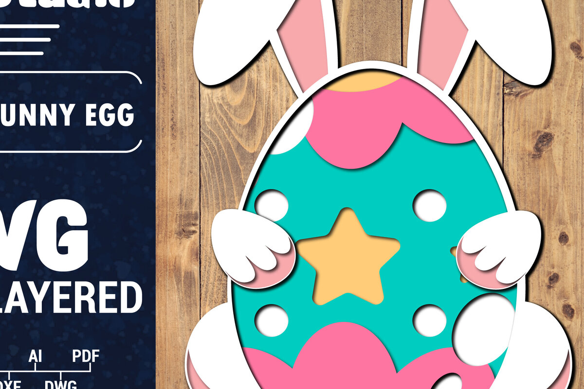 Σετ των 2 Intra απο ξύλο plywood 3mm-4mm πάχος 3D Πασχαλινό Αυγό Πολυστρωματικό PaperCut 18 Δίασταση 1500x1500 cm INTRAFABR-91166016