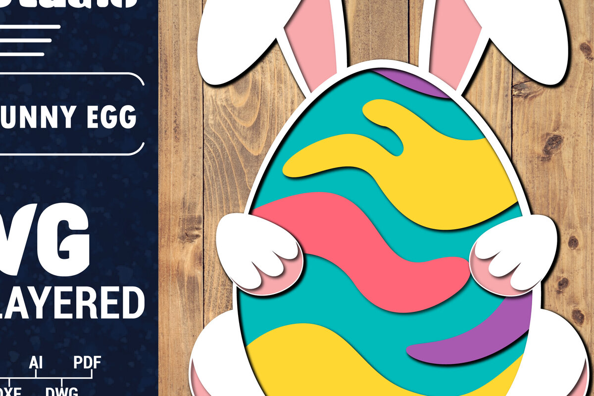 Σετ των 2 Intra απο ξύλο plywood 3mm-4mm πάχος 3D Πασχαλινό Αυγό Πολυστρωματικό PaperCut 21 Δίασταση 1500x1500 cm INTRAFABR-91198548