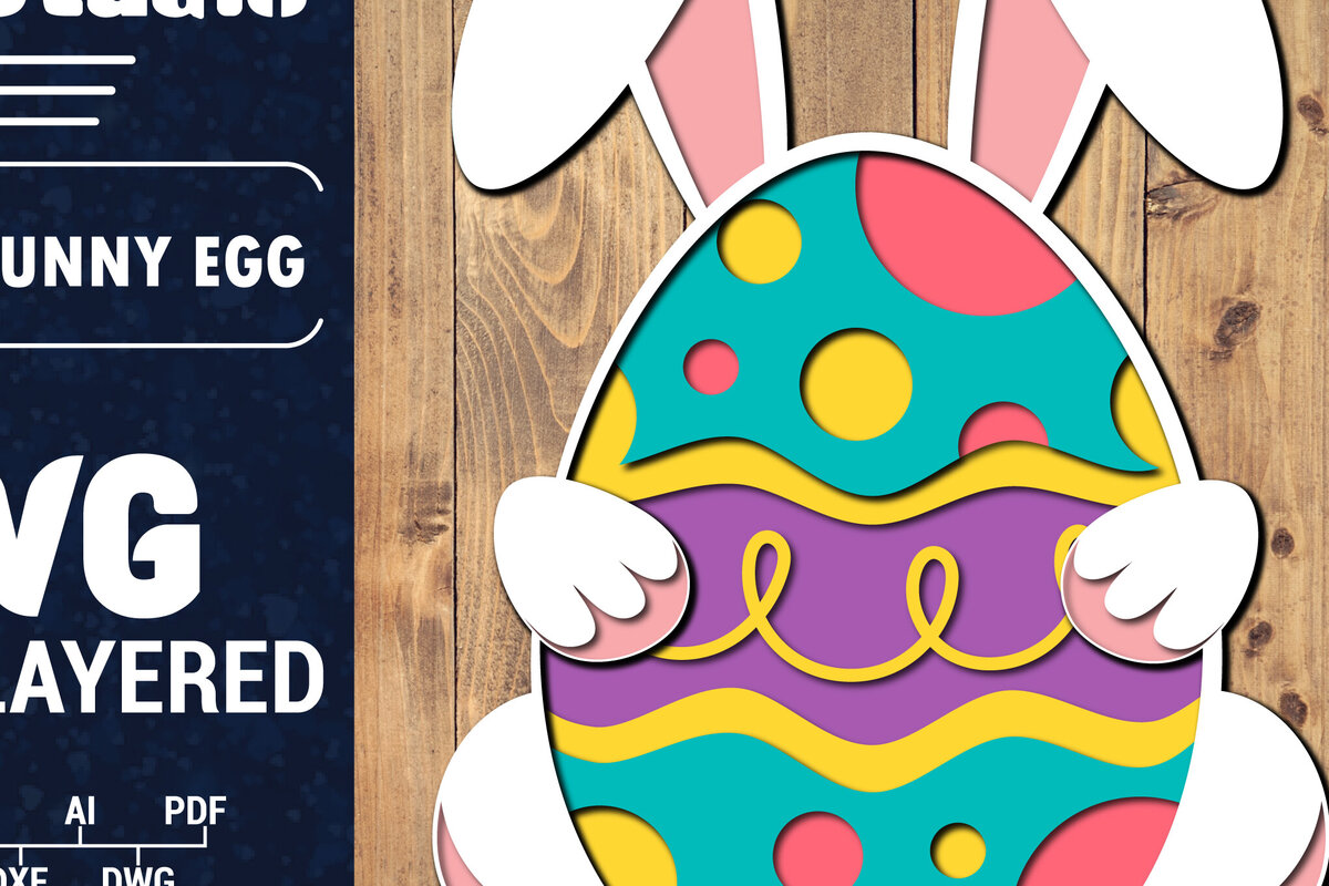 Σετ των 2 Intra απο ξύλο plywood 3mm-4mm πάχος 3D Πασχαλινό Αυγό Πολυστρωματικό PaperCut 25 Δίασταση 1500x1500 cm INTRAFABR-91198567