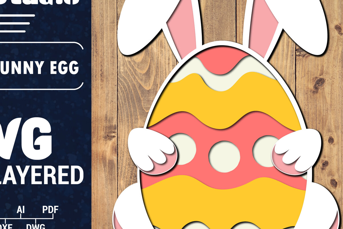 Σετ των 2 Intra απο ξύλο plywood 3mm-4mm πάχος 3D Πασχαλινό Αυγό Πολυστρωματικό PaperCut 28 Δίασταση 1500x1500 cm INTRAFABR-91198580