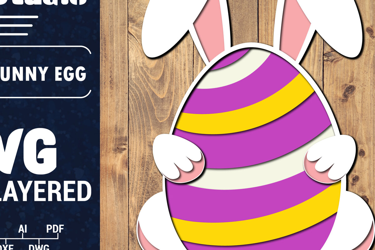 Σετ των 2 Intra απο ξύλο plywood 3mm-4mm πάχος 3D Πασχαλινό Αυγό Πολυστρωματικό PaperCut 29 Δίασταση 1500x1500 cm INTRAFABR-91198583