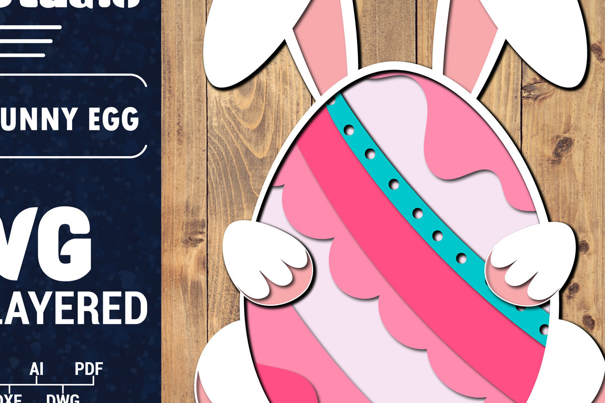 Σετ των 2 Intra απο ξύλο plywood 3mm-4mm πάχος 3D Πασχαλινό Αυγό Πολυστρωματικό PaperCut 3 Δίασταση 1500x1500 cm INTRAFABR-91286717