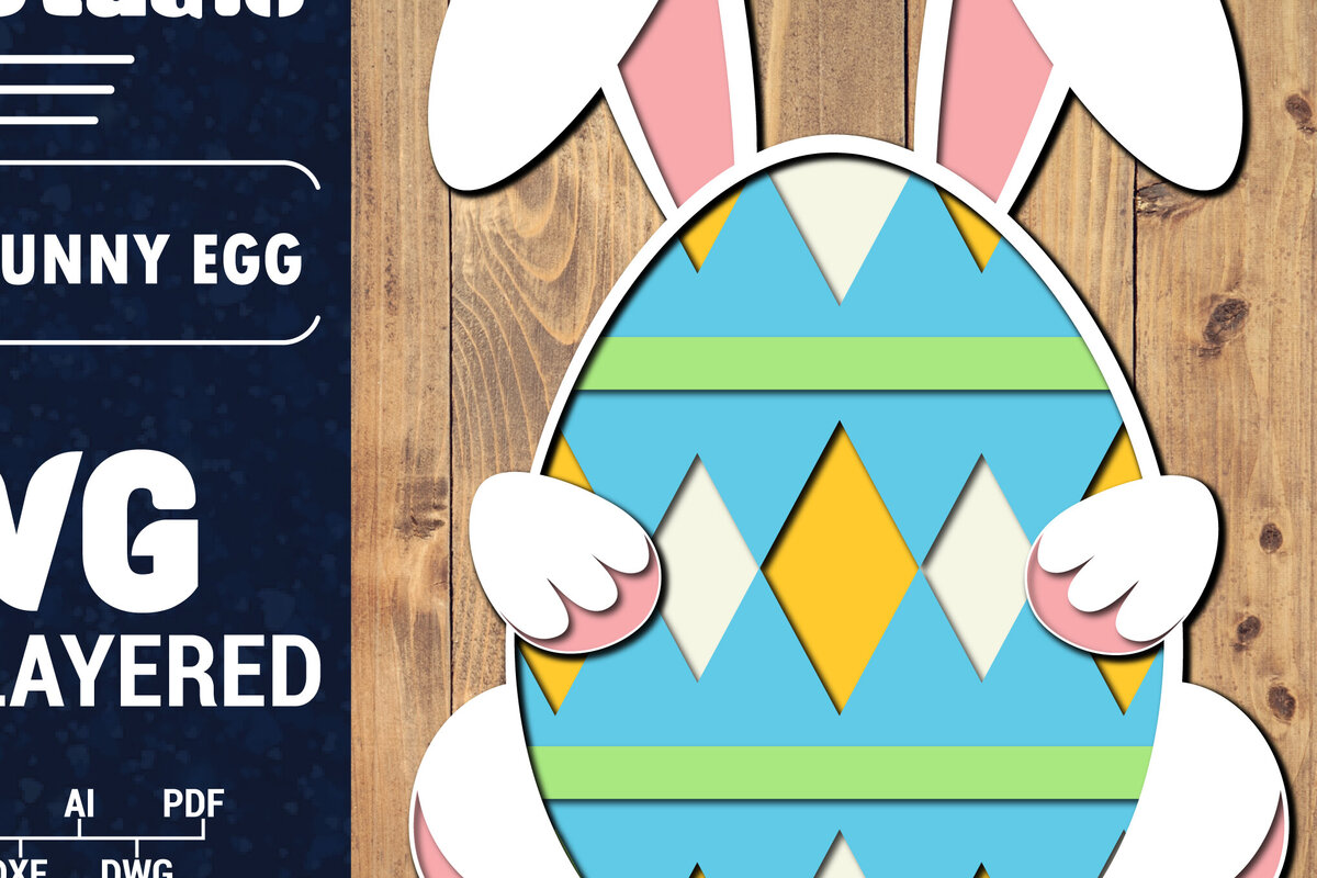 Σετ των 2 Intra απο ξύλο plywood 3mm-4mm πάχος 3D Πασχαλινό Αυγό Πολυστρωματικό PaperCut 30 Δίασταση 1500x1500 cm INTRAFABR-91198595