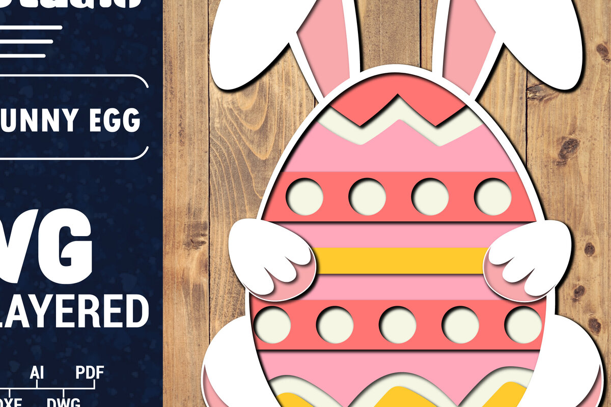 Σετ των 2 Intra απο ξύλο plywood 3mm-4mm πάχος 3D Πασχαλινό Αυγό Πολυστρωματικό PaperCut 31 Δίασταση 1500x1500 cm INTRAFABR-91198604