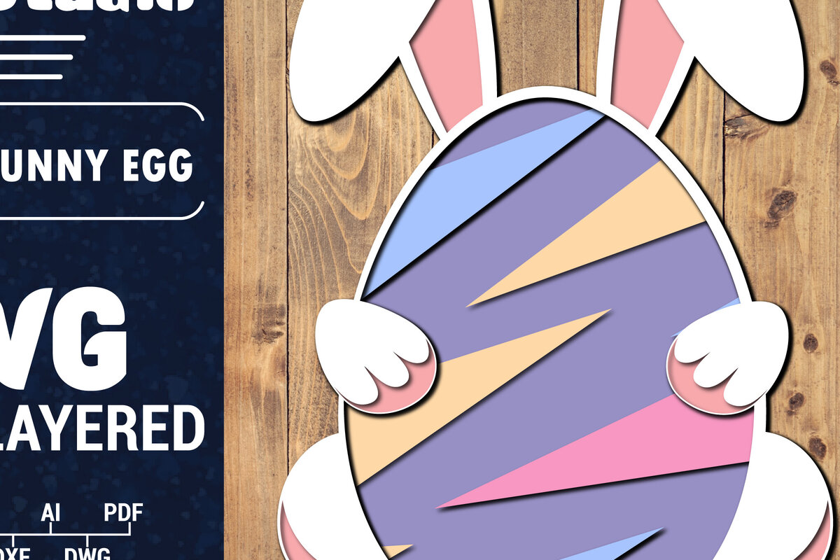 Σετ των 3 Intra απο ξύλο plywood 3mm-4mm πάχος 3D Πασχαλινό Αυγό Πολυστρωματικό PaperCut 52 Δίασταση 1500x1500 cm INTRAFABR-91384710