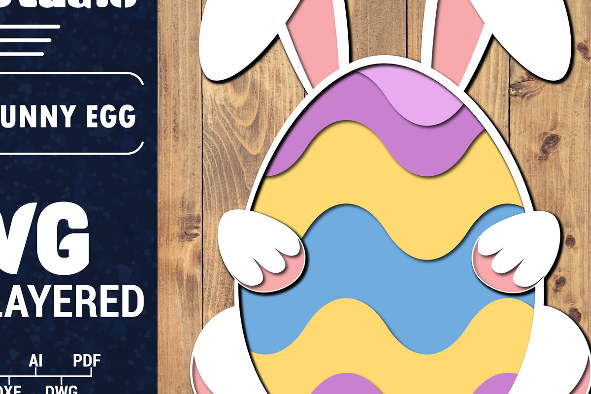 Σετ των 2 Intra απο ξύλο plywood 3mm-4mm πάχος 3D Πασχαλινό Αυγό Πολυστρωματικό PaperCut 59 Δίασταση 1500x1500 cm INTRAFABR-91384746