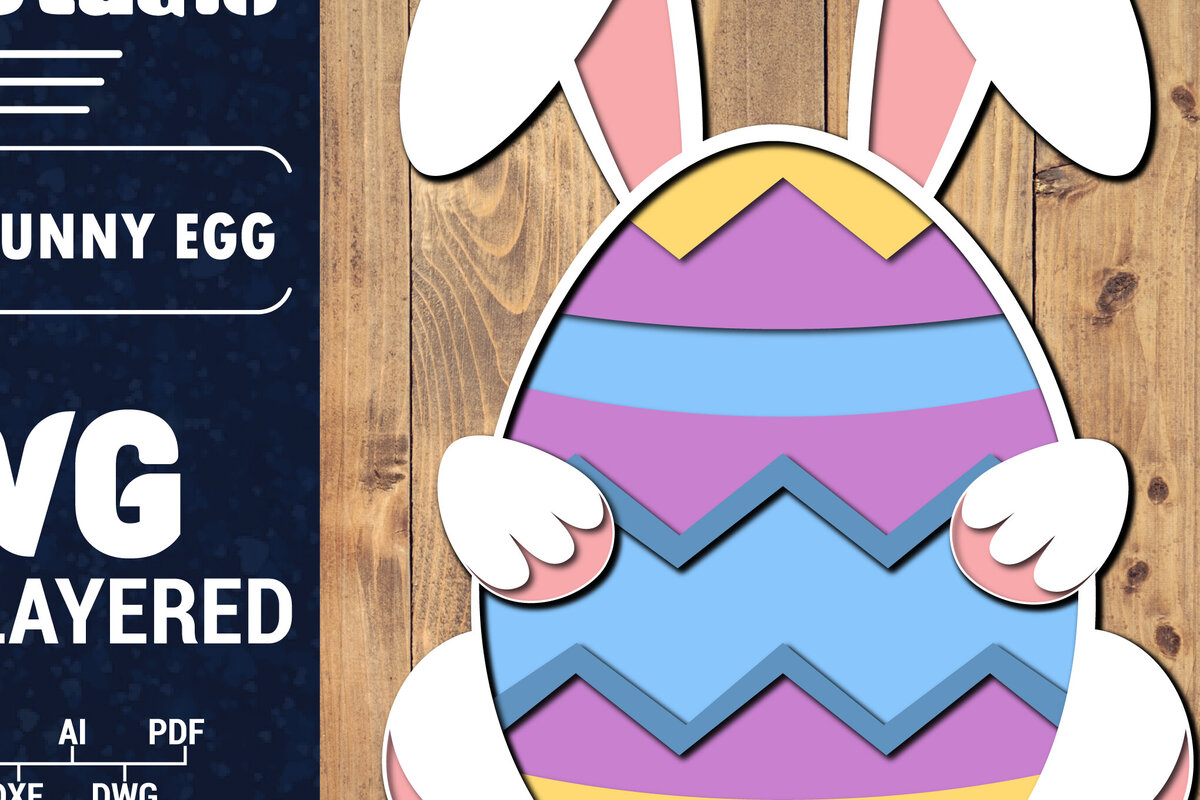 Σετ των 2 Intra απο ξύλο plywood 3mm-4mm πάχος 3D Πασχαλινό Αυγό Πολυστρωματικό PaperCut 60 Δίασταση 1500x1500 cm INTRAFABR-91384750