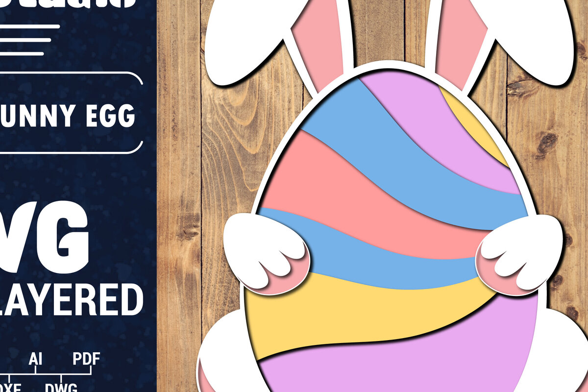 Σετ των 2 Intra απο ξύλο plywood 3mm-4mm πάχος 3D Πασχαλινό Αυγό Πολυστρωματικό PaperCut 62 Δίασταση 1500x1500 cm INTRAFABR-91384765