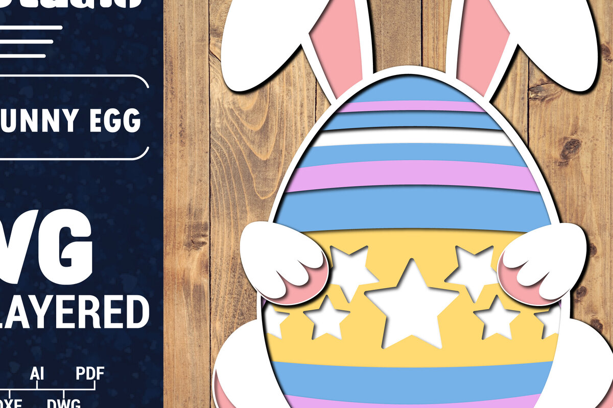 Σετ των 2 Intra απο ξύλο plywood 3mm-4mm πάχος 3D Πασχαλινό Αυγό Πολυστρωματικό PaperCut 64 Δίασταση 1500x1500 cm INTRAFABR-91384775