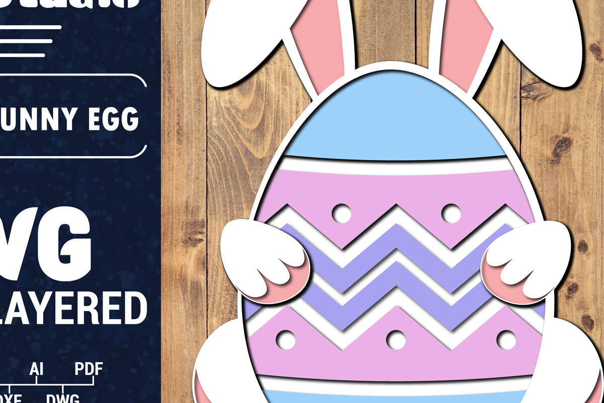 Σετ των 2 Intra απο ξύλο plywood 3mm-4mm πάχος 3D Πασχαλινό Αυγό Πολυστρωματικό PaperCut 65 Δίασταση 1500x1500 cm INTRAFABR-91384778