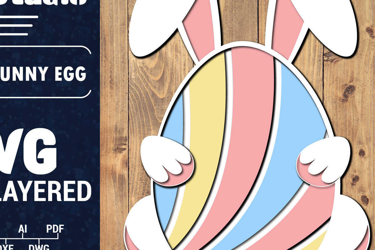 Σετ των 2 Intra απο ξύλο plywood 3mm-4mm πάχος 3D Πασχαλινό Αυγό Πολυστρωματικό PaperCut 68 Δίασταση 1500x1500 cm INTRAFABR-91384793