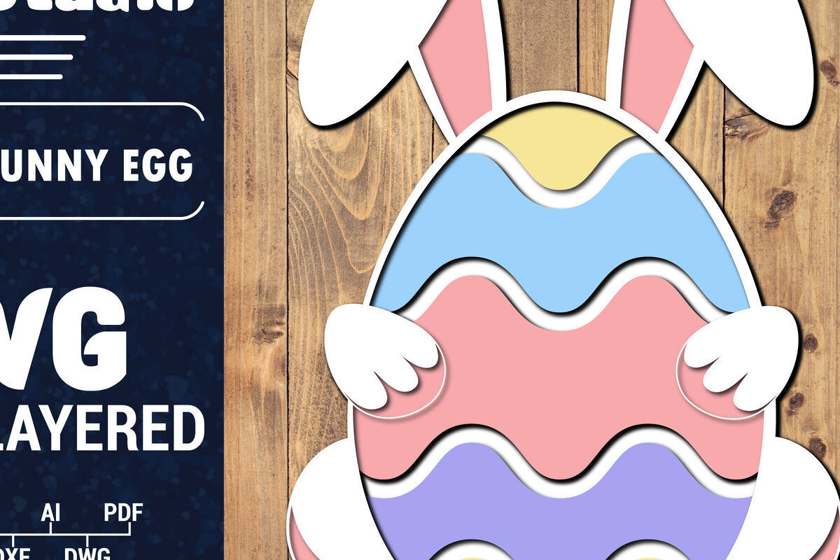 Σετ των 3 Intra απο ξύλο plywood 3mm-4mm πάχος 3D Πασχαλινό Αυγό Πολυστρωματικό PaperCut 69 Δίασταση 1500x1500 cm INTRAFABR-91384966