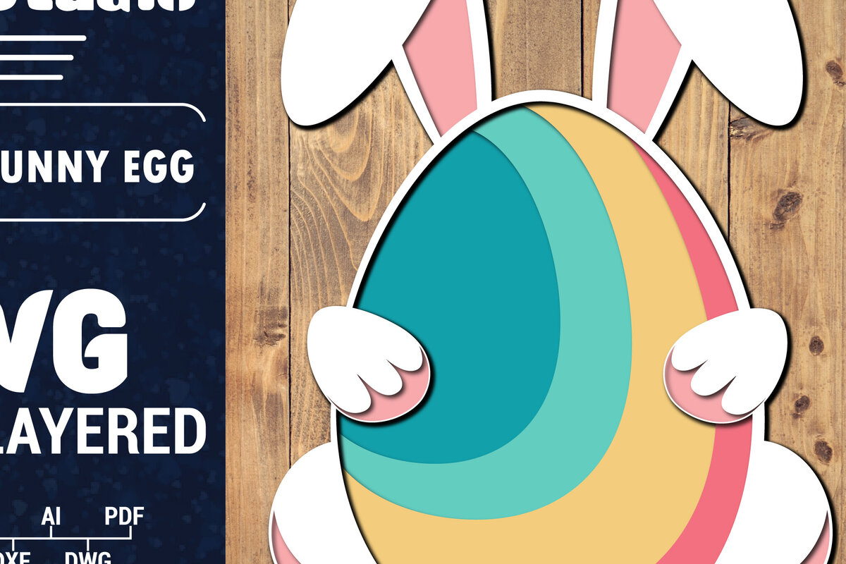 Σετ των 2 Intra απο ξύλο plywood 3mm-4mm πάχος 3D Πασχαλινό αυγό Πολυστρωματικό PaperCut 7 Δίασταση 1500x1500 cm INTRAFABR-91485371