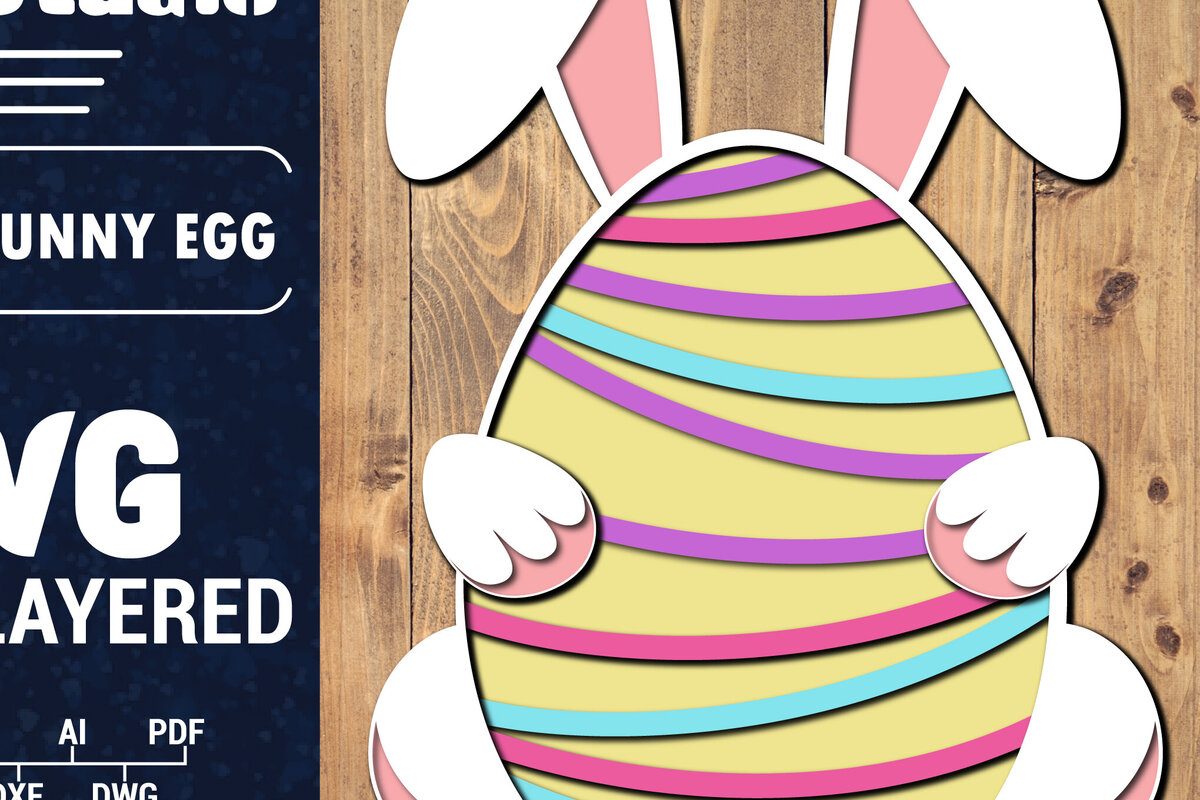 Σετ των 2 Intra απο ξύλο plywood 3mm-4mm πάχος 3D Πασχαλινό αυγό Πολυστρωματικό PaperCut 7 Δίασταση 1500x1500 cm INTRAFABR-91485417