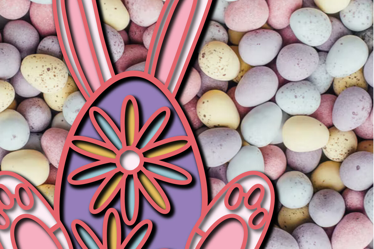 Σετ των 3 Intra απο ξύλο plywood 3mm-4mm πάχος 3D Πασχαλινά αυγά Χαρτί/ Δίασταση 15x15 cm INTRAFABR-25669245