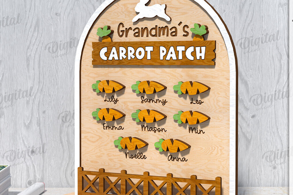 Σετ των 2 Intra απο ξύλο plywood 3mm-4mm πάχος Τρισδιάστατο πασχαλινό διάγραμμα ονομάτων με λέιζερ Δίασταση 15x15 cm INTRAFABR-118492760