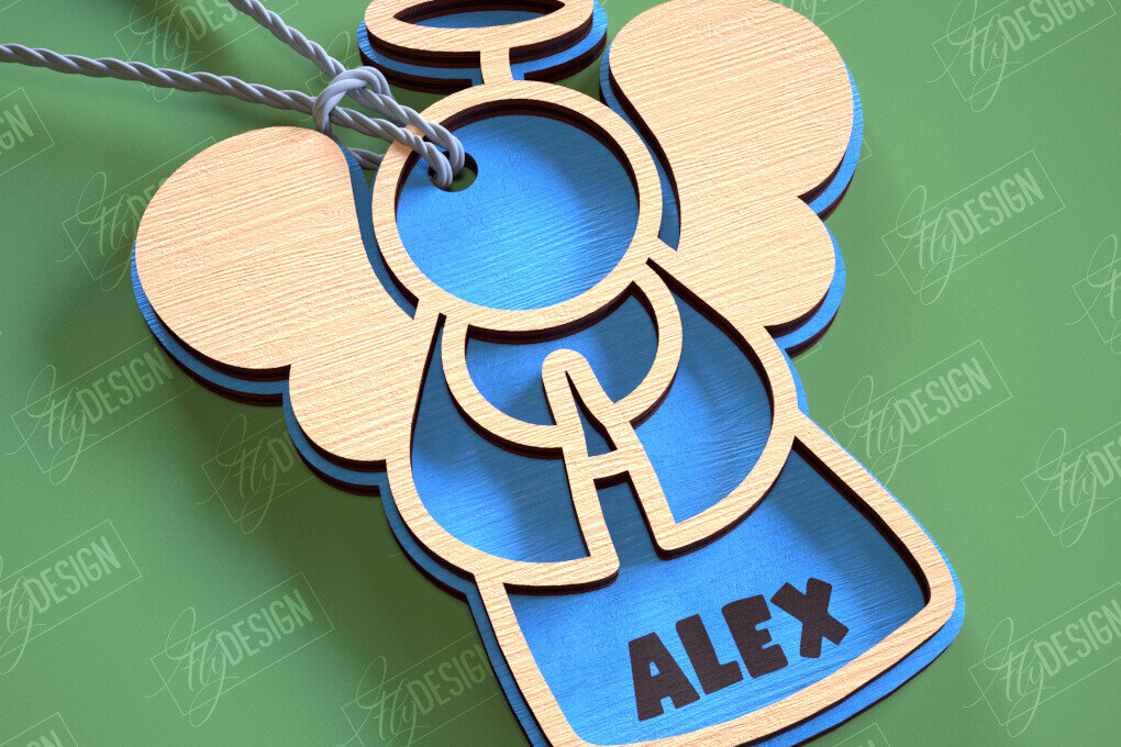 Σετ των 2 Intra απο ξύλο plywood 3mm-4mm πάχος Τρισδιάστατη πασχαλινή ετικέτα δώρου Σχεδίαση κοπής με λέιζερ Δίασταση 15x15 cm INTRAFABR-114807008