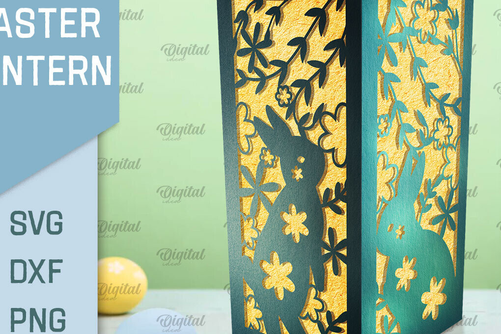 Σετ των 3 Intra απο ξύλο plywood 3mm-4mm πάχος Τρισδιάστατο Πασχαλινό Φανάρι Paper Cut Δίασταση 15x15 cm INTRAFABR-89176943