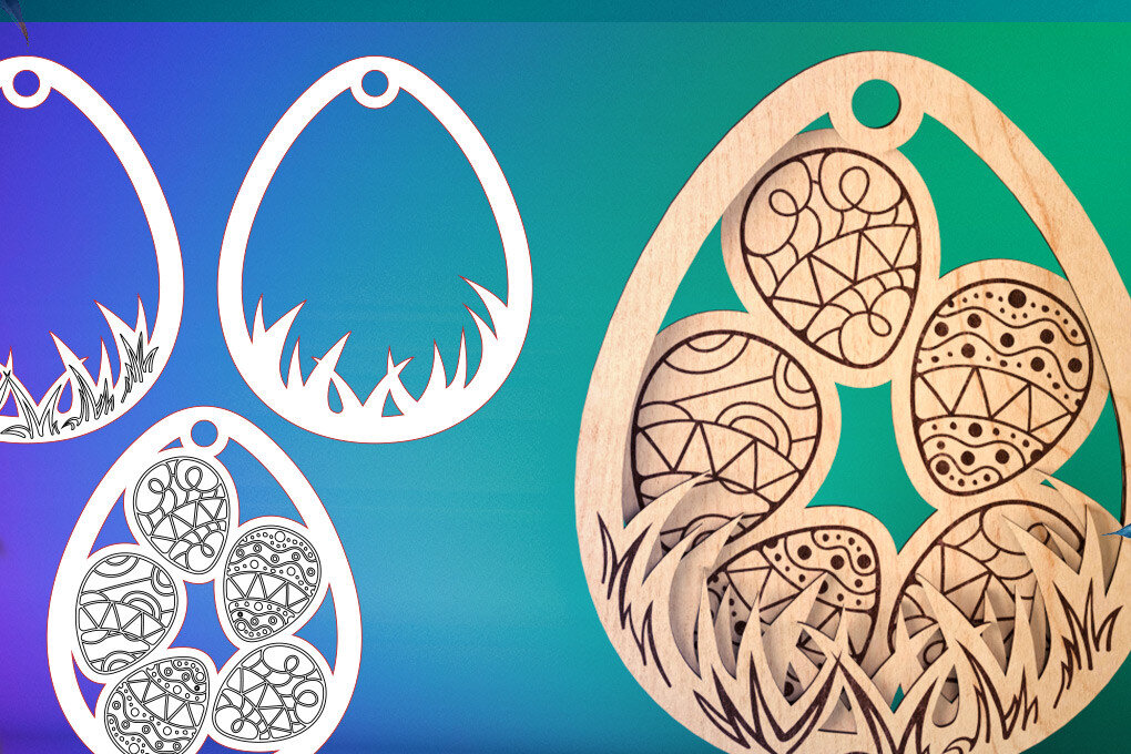 Intra απο ξύλο plywood 3mm-4mm πάχος 3D Πασχαλινή | Καλό Πάσχα Δίασταση 15x15 cm INTRAFABR-58219049