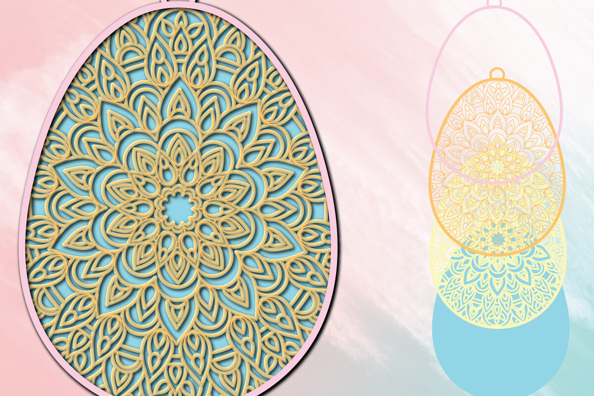 Σετ των 2 Intra απο ξύλο plywood 3mm-4mm πάχος Τρισδιάστατο Πασχαλινό Χαρτί Δίασταση 1200x1200 cm INTRAFABR-25265767