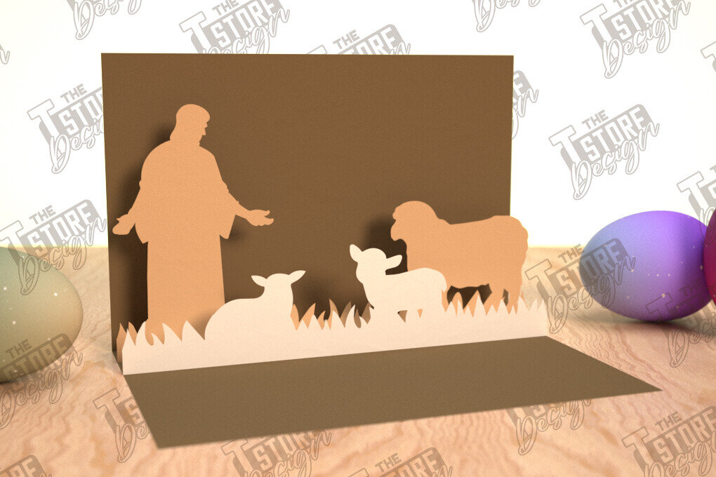 Σετ των 3 Intra απο ξύλο plywood 3mm-4mm πάχος Τρισδιάστατη Πασχαλινή Αναδυόμενη Κάρτα , Πάσχα Δίασταση 15x15 cm INTRAFABR-114669510