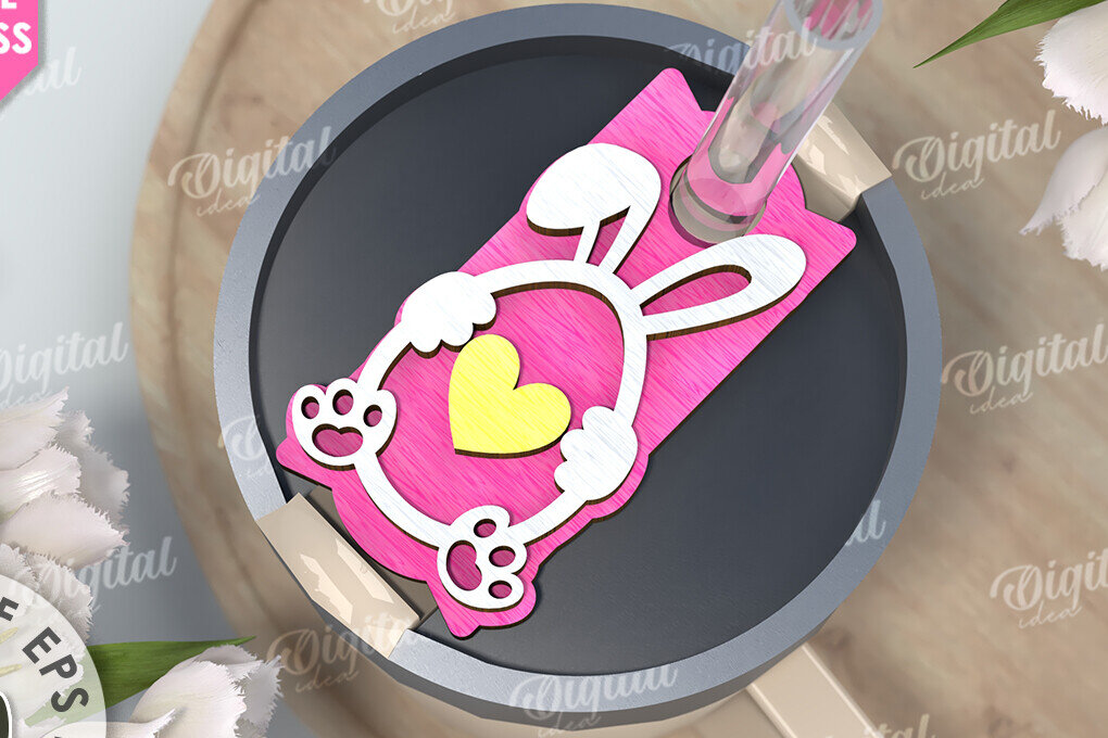 Σετ των 2 Intra απο ξύλο plywood 3mm-4mm πάχος Τρισδιάστατη Easter Stanley Topper Δίασταση 15x15 cm INTRAFABR-117657385