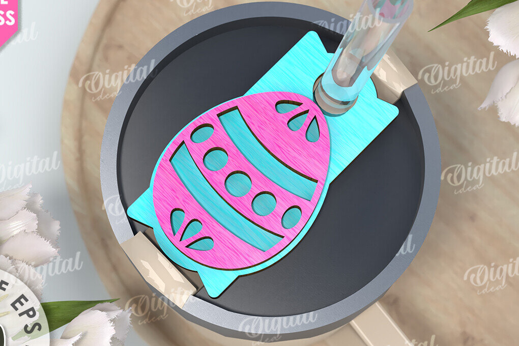 Σετ των 2 Intra απο ξύλο plywood 3mm-4mm πάχος Τρισδιάστατη Easter Stanley Topper Δίασταση 15x15 cm INTRAFABR-117657484