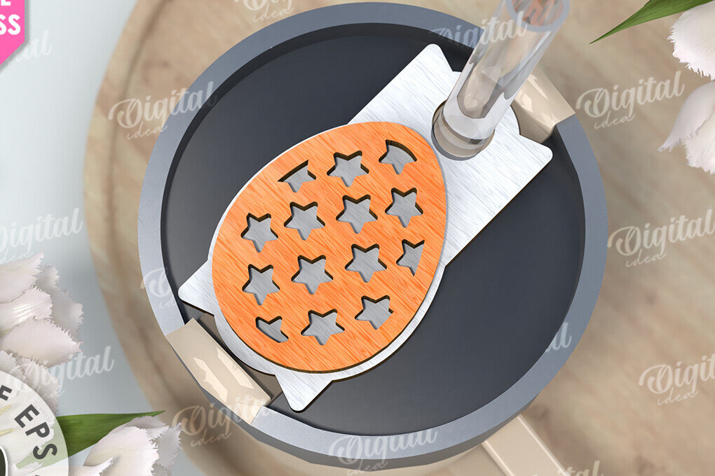 Σετ των 2 Intra απο ξύλο plywood 3mm-4mm πάχος Τρισδιάστατη Easter Stanley Topper Δίασταση 15x15 cm INTRAFABR-117657723