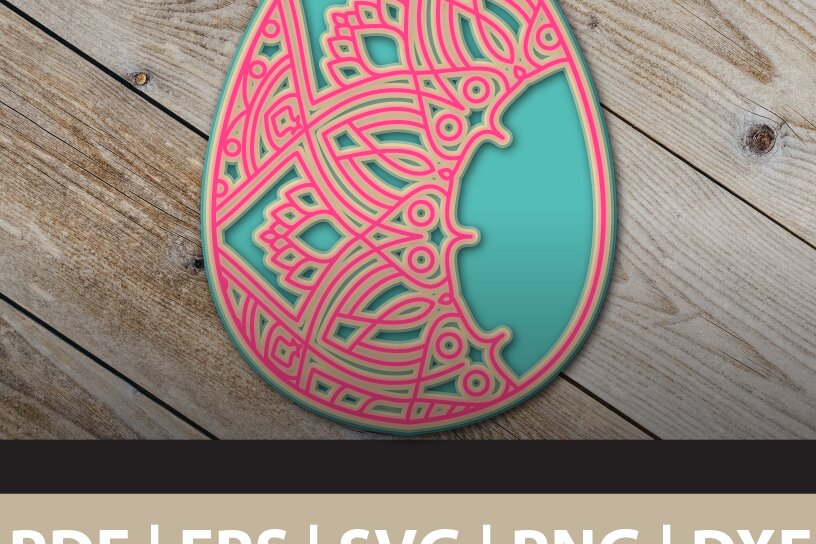 Intra απο ξύλο plywood 3mm-4mm πάχος 3D Egg Mandala Multi Layered Δίασταση 30x30 cm INTRAFABR-26116879