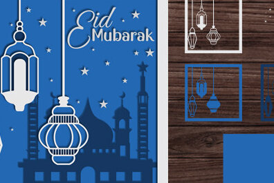 Σετ των 2 Intra απο ξύλο plywood 3mm-4mm πάχος 3d EMubarak Shadow Box Δίασταση 25x25 cm INTRAFABR-66374166