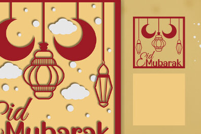 Σετ των 2 Intra απο ξύλο plywood 3mm-4mm πάχος 3d EMubarak Shadow Box Δίασταση 25x25 cm INTRAFABR-66374154