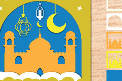 Σετ των 2 Intra απο ξύλο plywood 3mm-4mm πάχος 3d EMubarak Shadow Box Δίασταση 25x25 cm INTRAFABR-66282665