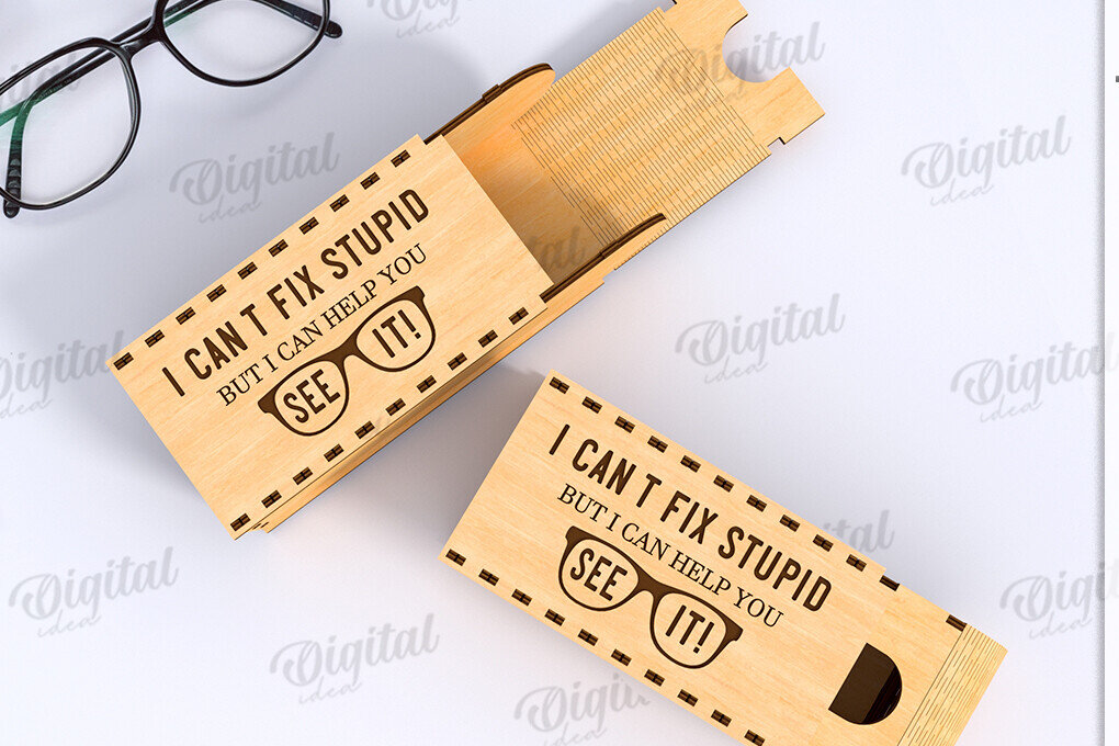 Intra απο ξύλο plywood 3mm-4mm πάχος Τρισδιάστατο κουτί γυαλιών κοπής με λέιζερ Δίασταση 30x20 cm INTRAFABR-122674043