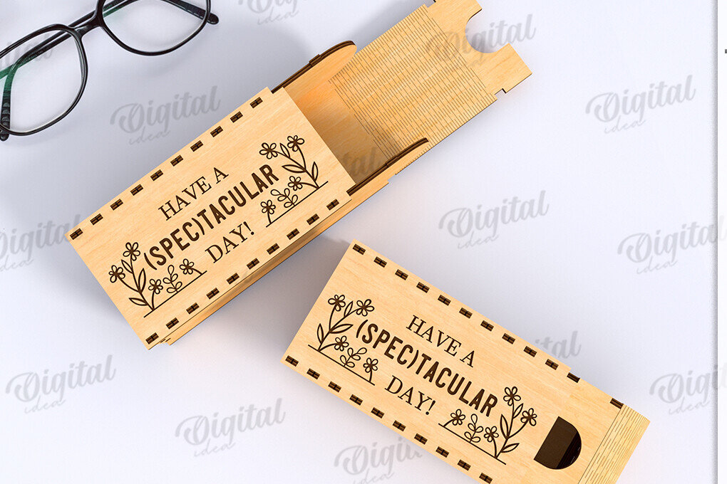 Intra απο ξύλο plywood 3mm-4mm πάχος Τρισδιάστατο κουτί γυαλιών κοπής με λέιζερ Δίασταση 30x20 cm INTRAFABR-122674133