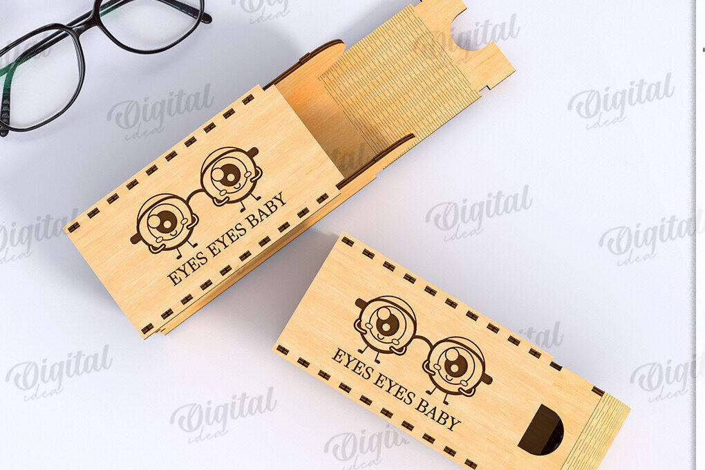 Intra απο ξύλο plywood 3mm-4mm πάχος Τρισδιάστατο κουτί γυαλιών κοπής με λέιζερ Δίασταση 30x20 cm INTRAFABR-122674161